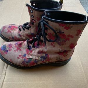 Dr. Martens Castle Floral 8 Eye Vintage Boots